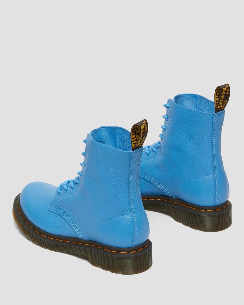 Botines Dr Martens 1460 Pascal Virginia Cuero Mujer Azules | MX 89WNB